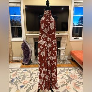 Show Me Your MUMU Floral Halter Jumpsuit Size Sm!